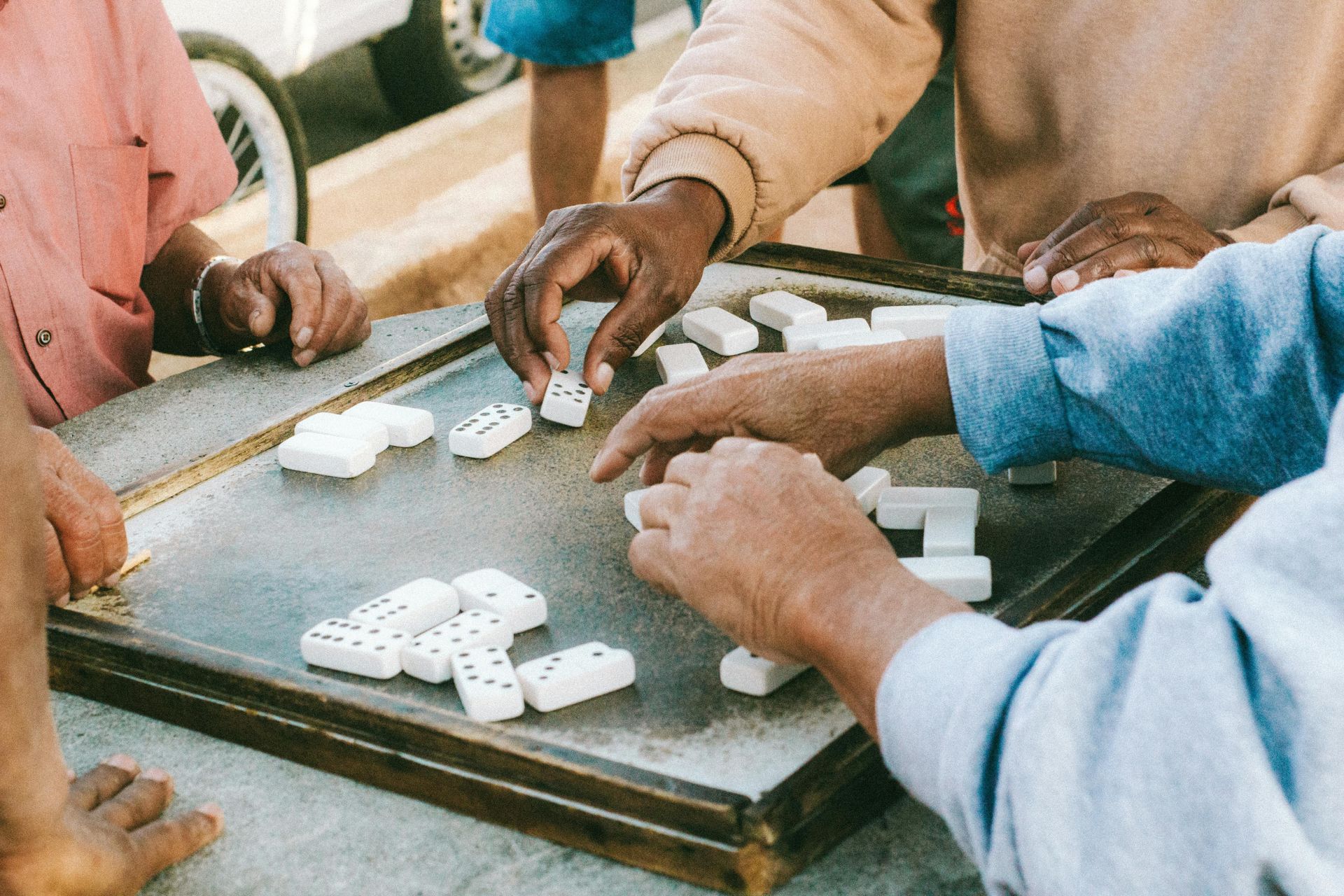 Recreational Activities Playing Dominoes